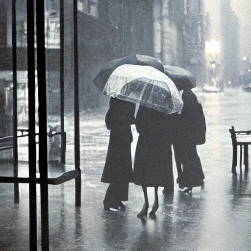 Image similar to rainy new York daydream by Saul Leiter