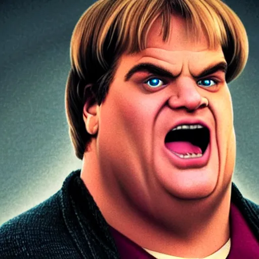 Prompt: chris farley as thanos