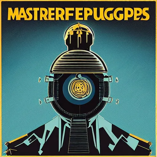 Image similar to blast furnace superego “ master of puppets album cover ” fantasy core german helmet “ chris ware ” style