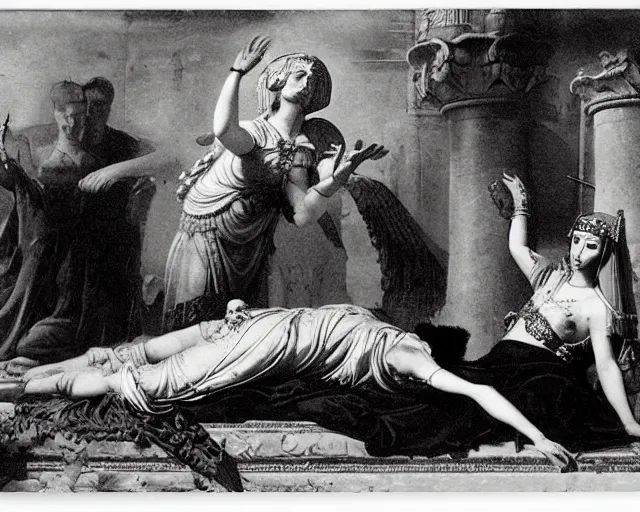 Image similar to death of cleopatra by jean - andre rixens