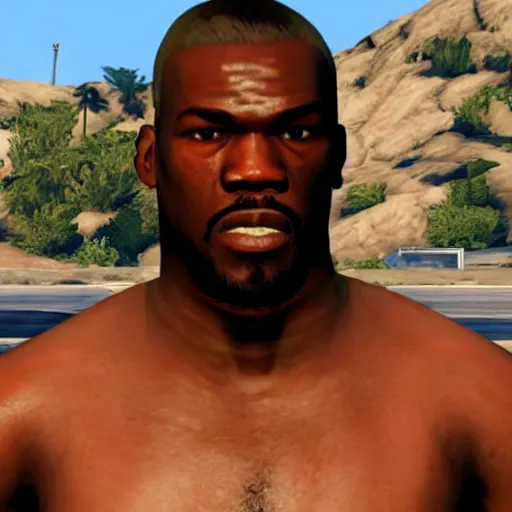 Image similar to character screenshot of ufc fighter jon jones in grand theft auto, ps 3 graphics, city, 7 2 0 p, gta v, fight