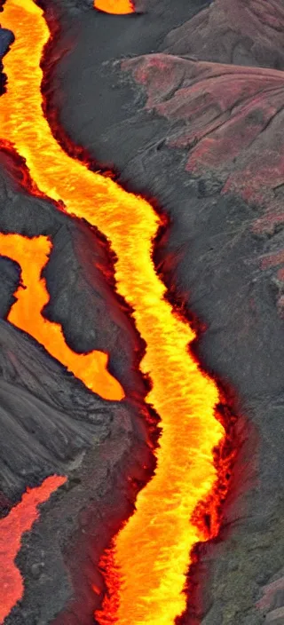 Image similar to mythical layers of the earth's crust, heaven, hell, lava, cut - away view