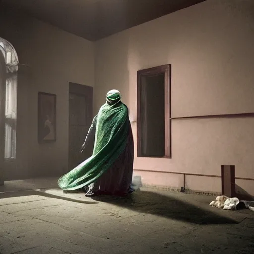 Image similar to Mysterio, artwork by Gregory Crewdson,