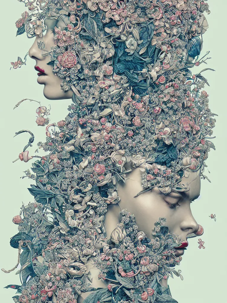 Image similar to fragrance advertising campaign by james jean, highly detailed, intricate