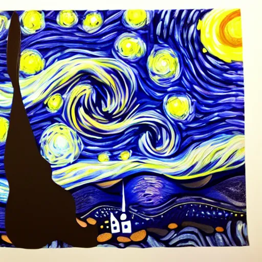 Prompt: starry night painting in the style of cubism