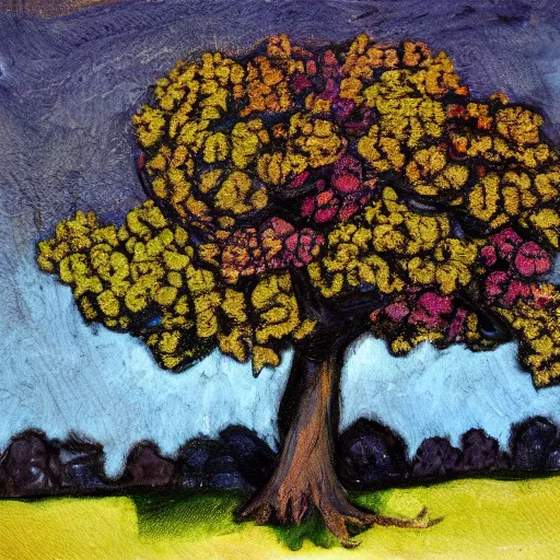 Image similar to the mulberry tree in the style of eduardo calzado