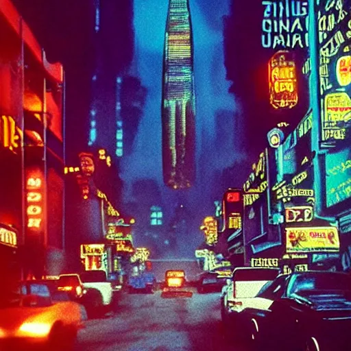 Image similar to color film still city san francisco, iconic, blade runner style, year 2 1 0 0, future, gritty, dirty