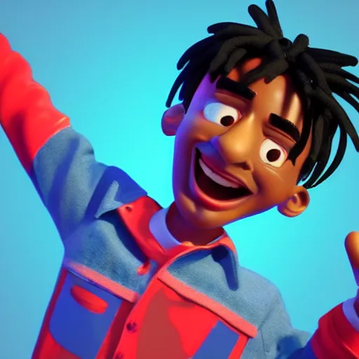 Prompt: 3 d model of playboi carti, in the style of pixar animation, octane render, ultra detailed, 3 d character model