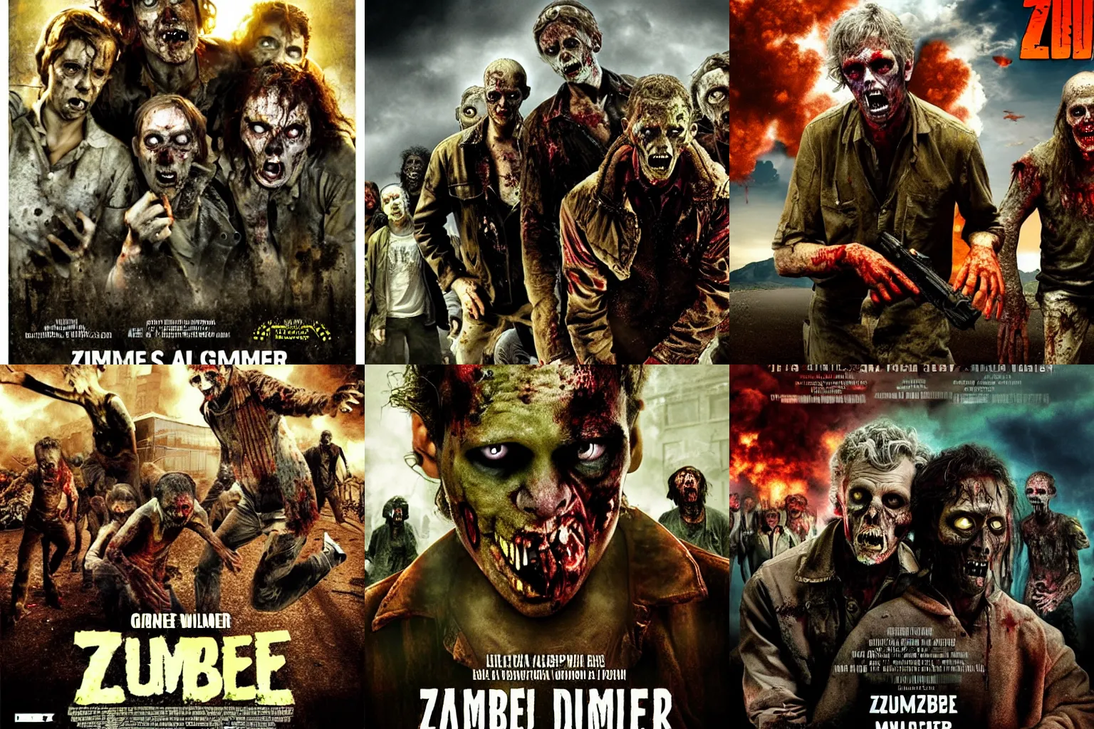 Prompt: zombies, a movie by George Miller