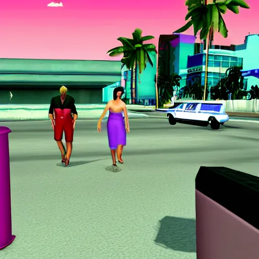 Image similar to gta vice city screenshot