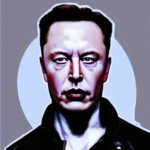 Prompt: t-800 body with elon musk face