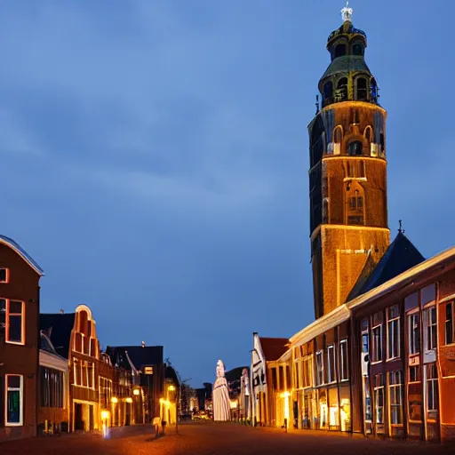 Prompt: Groningen by night