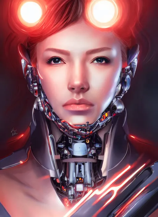 Image similar to portrait of a cyborg woman who turns her head to the ((((((right))))) left+330 (((((up))))) (((((down))))) by Artgerm,eyes closed , biomechanical, hyper detailled, trending on artstation