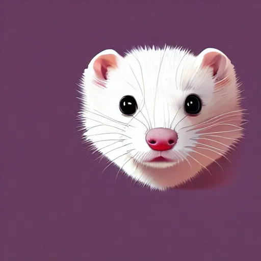 Prompt: Ferret emoji, digital art, high quality 4k