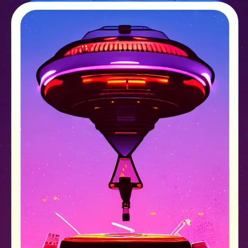 Image similar to a ufo, retrowave epic art, trending on art station