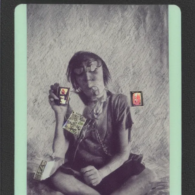 Prompt: bad luck talisman, polaroid