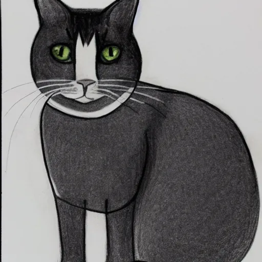 Image similar to white paper and pencil cat