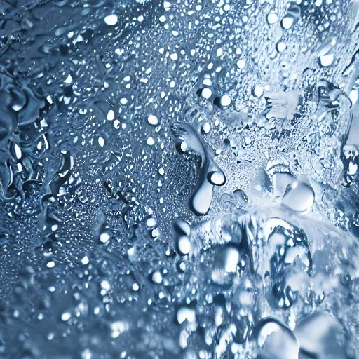 Image similar to water splashes forming a shape of a human head, ray tracing, realistic water sharp focus, long shot, 8 k resolution, cinematic