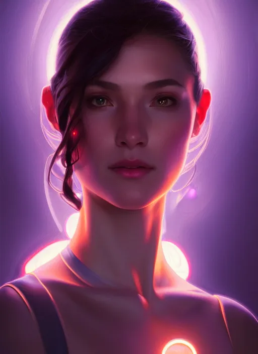 Image similar to full body portrait of girl, chemisty, sci - fi, glowing lights!! intricate, elegant, thick, highly detailed, highly detailed face, digital painting, artstation, concept art, smooth, sharp focus, illustration, art by artgerm and greg rutkowski and alphonse mucha, 8 k