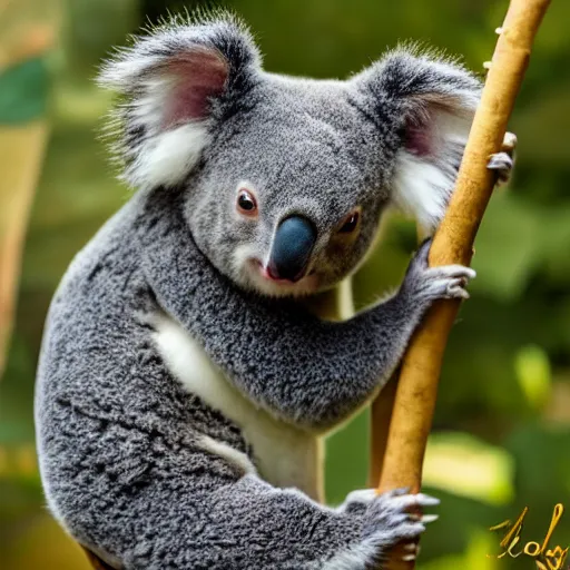 Image similar to koala wearing ninja - yoroi, beautiful award winning professional creature profile photography