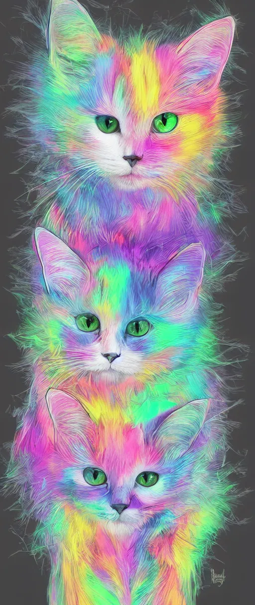 Image similar to kawaii pastel skeleton cat, digital art, pastel, colorful,