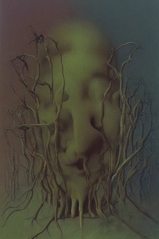 Prompt: what is love painting by zdzisław beksinski