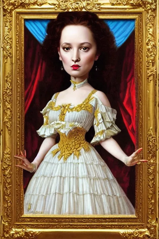 Image similar to segolene royale painted by mark ryden