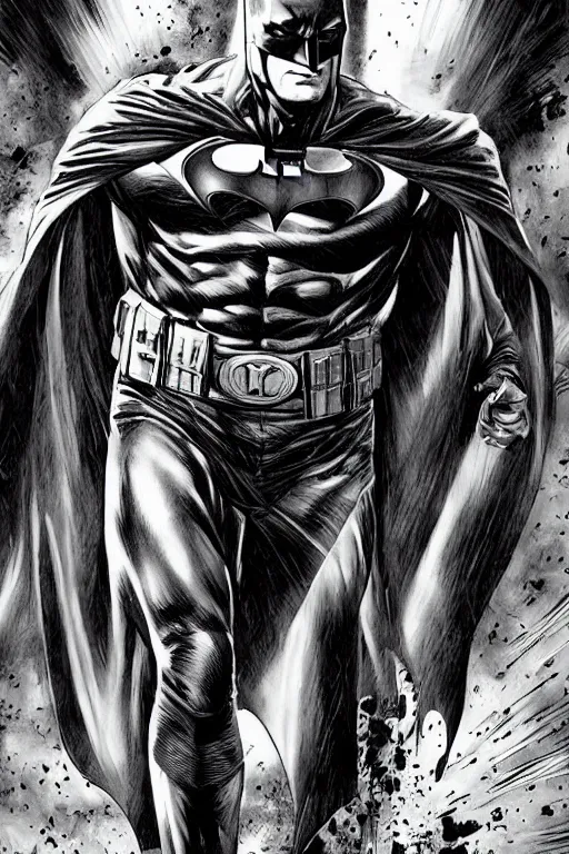 Image similar to batman design by Lee Bermejo, full body