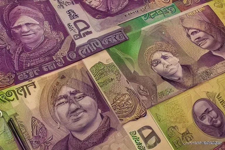 Image similar to indian rupee as a cryptocurrency, cgsociety, artstationHD, hyperdetailed,