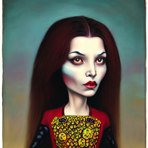 Image similar to Klingon girl, lowbrow painting by Mark Ryden