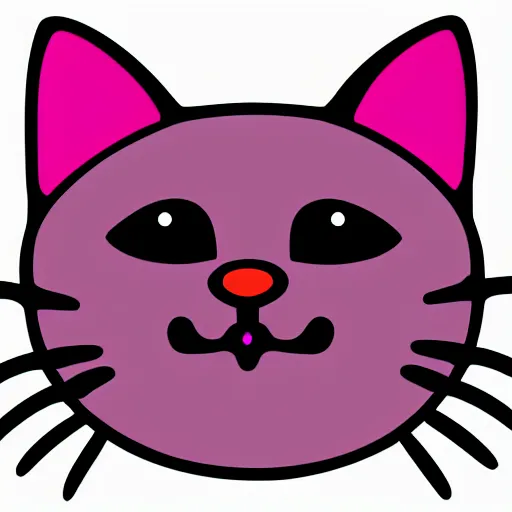 Prompt: a happy cat, vector graphic, app icon