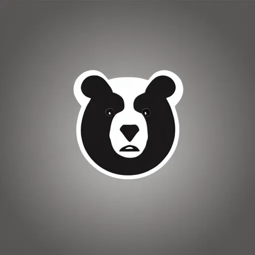 Prompt: simple logo of gambling bear, artststion, designer art, concept art