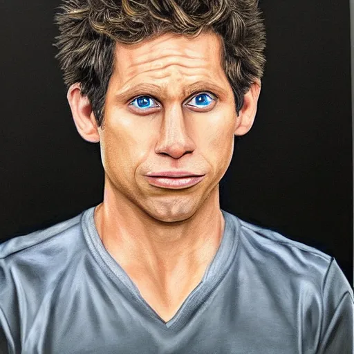 Prompt: dennis reynolds as the golden god, photo realism, perfect face, realistic