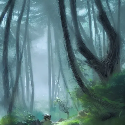 Image similar to traverse flute laid in a forest, artstation, digital art