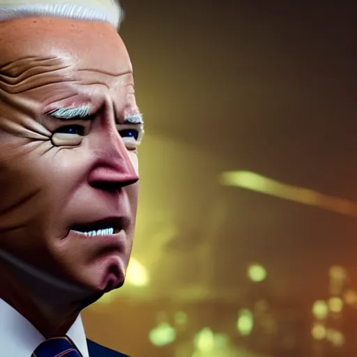 Prompt: joe biden as a super sayan at full power, photograph, 8 k, octane render, unreal 5, ultra detailed, super sharp and crispy.