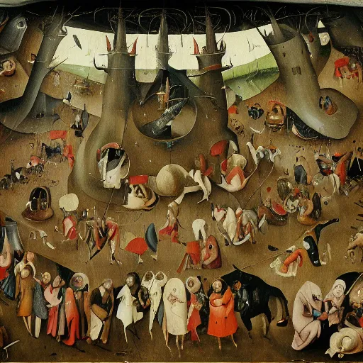 Prompt: Painting of the stock market. Style of Hieronymus Bosch. High resolution. Highly detailed. Art station. 8k