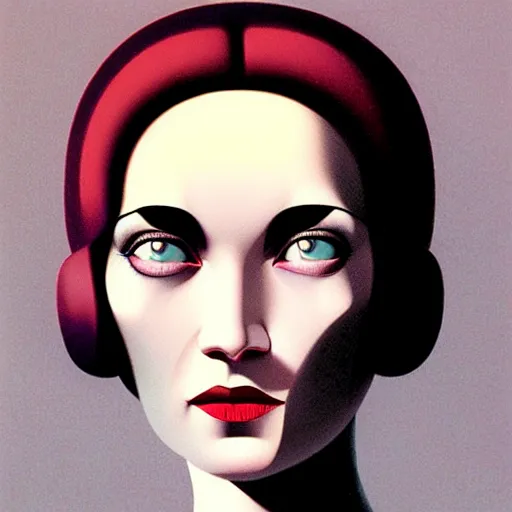 Image similar to concept portrait of woman from 2 0 s decade of xx century, dark atmosphere, lynchian, film noir, concept art, art by kuvshinov ilya and zdislav beksinski and wayne barlowe