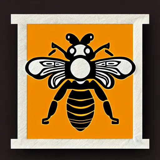 Prompt: honeybee, in the style of art deco,
