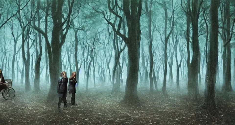 Image similar to Enchanted and magic forest, by Gottfried Helnwein