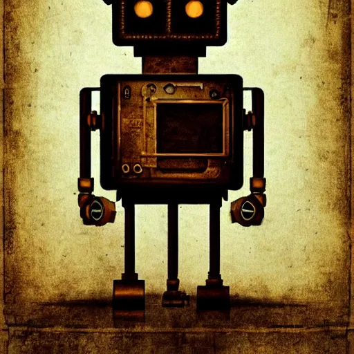 Image similar to robot, steampunk, art by da vinci