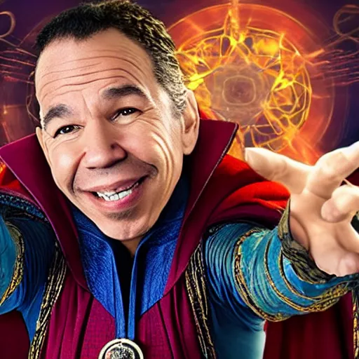 Image similar to gilbert gottfried as doctor strange, movie still, action shots