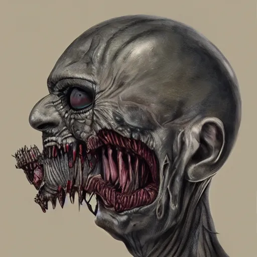 Prompt: a portrait of a zombie with its mouth and eyes sewn shut, by antonio j. manzanedo, giger, alex grey, android jones, wayne barlowe, trending on artstation
