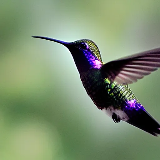 Prompt: a photo of a hummingbird making honey