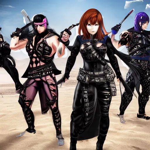 Image similar to dead of alive video game team ninja on the playa