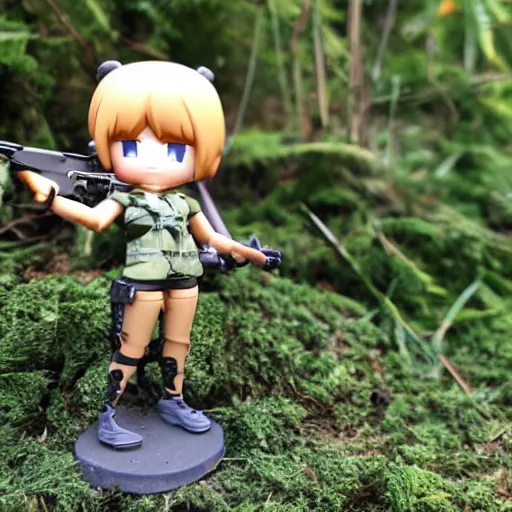 Image similar to camp, ak 4 7, nendroid, stephen bliss style