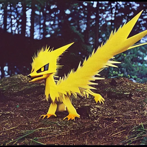 Image similar to national geographic 3 5 mm nature photo of a zapdos