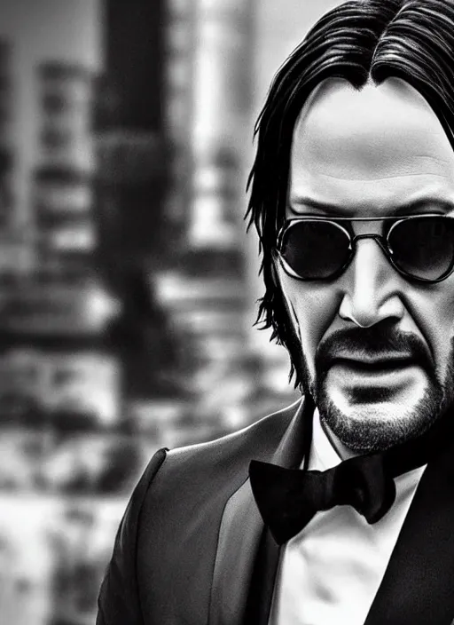 Image similar to candid john wick selfie. snapchat, instagram, photography, filters