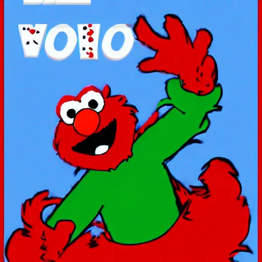 Prompt: Elmo In the style of Jojo's Bizzare Adventure