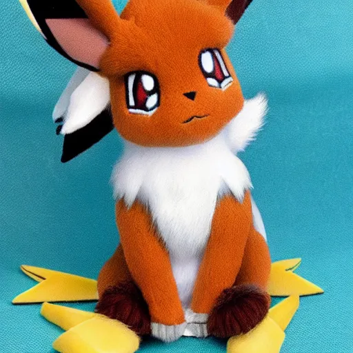 Image similar to eevee sitting in its pokemon trainer's lap, realistic, pokemon - c 1 5