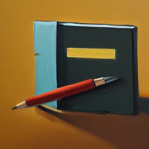 Prompt: a painting of a notepad that is also a door, trending on artstation, detailed digital art, aesthetic!!!!,